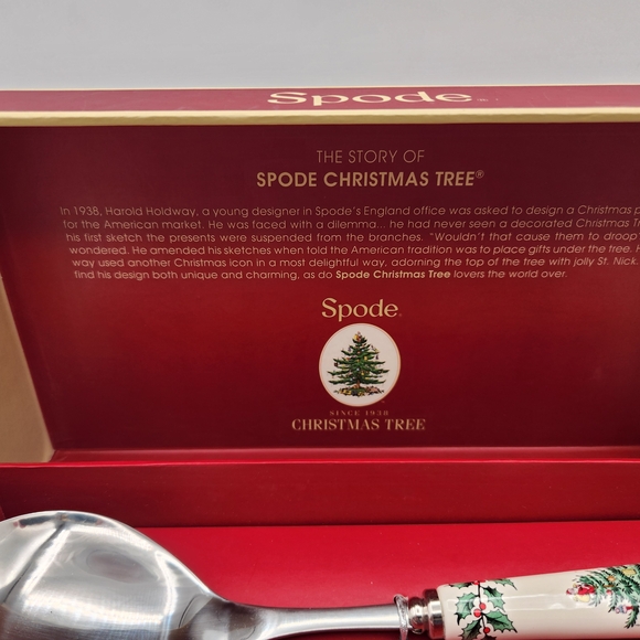 Spode Christmas Tree Salad Servers New In Box Great Hostess Gift - Picture 4 of 6